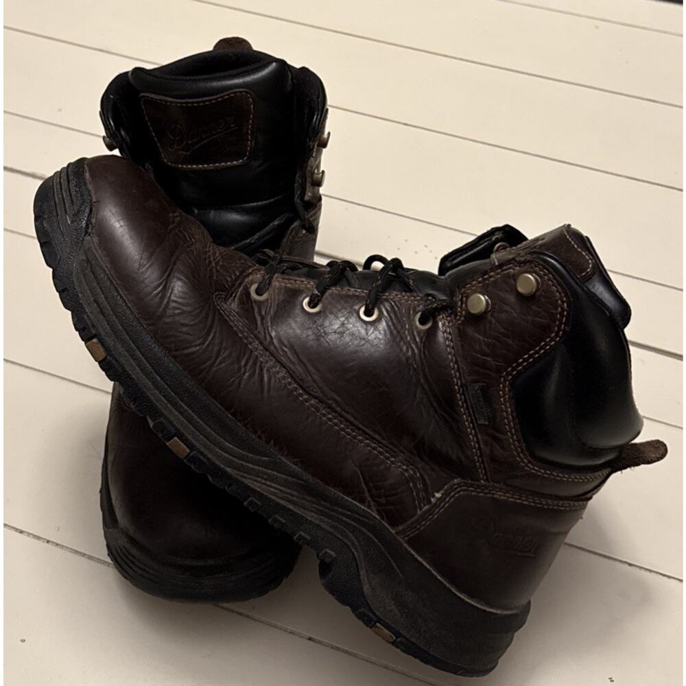 Danner Brown Leather Gore-Tex Soft Toe Work Boots Men Size 10.5 US EH ASTM F2892